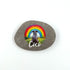 Rainbow Staffordshire Bull Terrier Grey Personalised Pebble